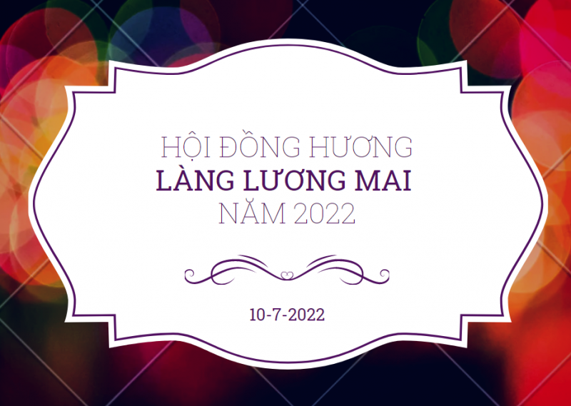 Thông báo họp mặt đồng hương Làng Lương Mai năm 2022