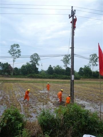 Điện lực Phong Điền: Phối hợp với chính quyền địa phương cấp điện nhanh ***ng, kịp thời, an toàn và ổn định sau cơn bão số 10.